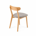 Chaise en bois de frêne et tissu gris